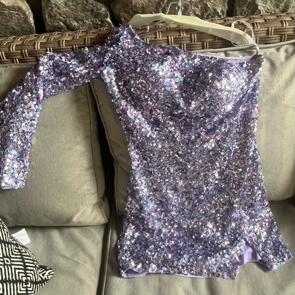Sherri Hill Lavender Sequin Dress